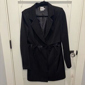 Princess Polly Elegant Black Blazer Mini Dress